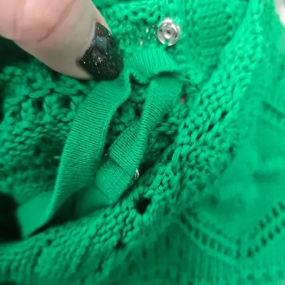 Boden Claudia Texture Knit Dress Highland Green Above Knee Short Sleeve 10R - Picture 6 of 9